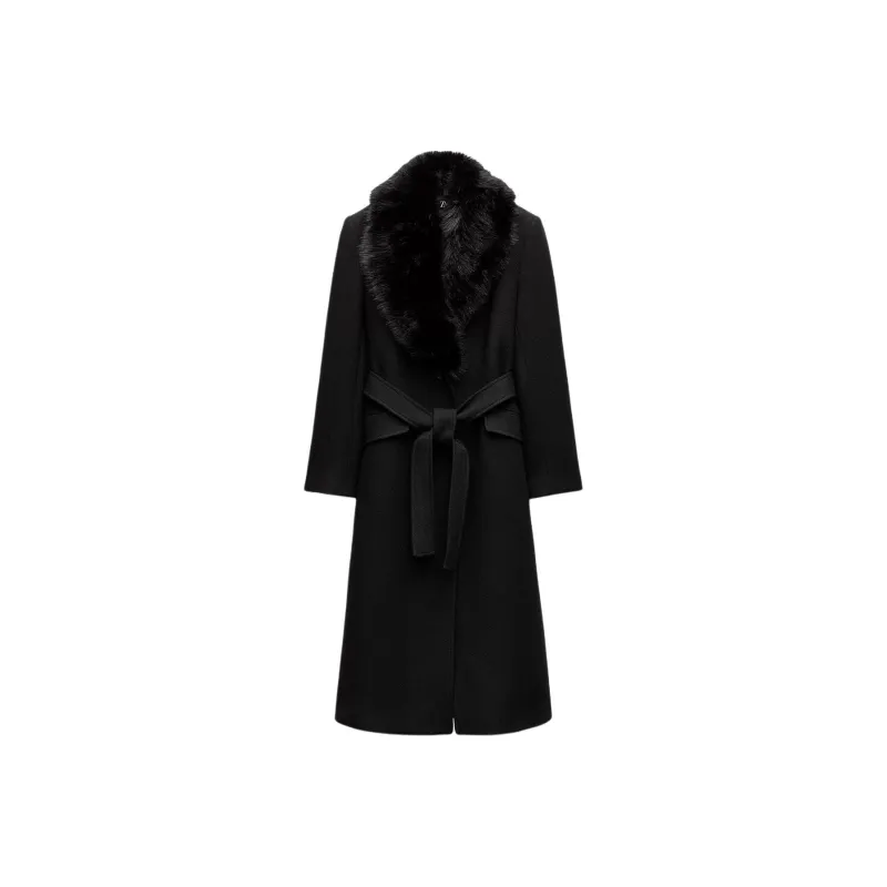 ZARA Coats Women's Black-0