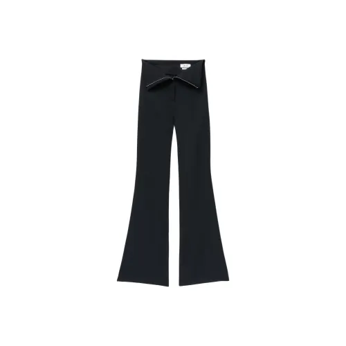 Alexander McQueen Fold Over Waist Flared Tailored Trousers