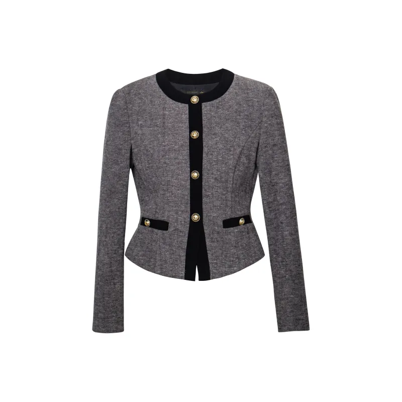 ROEYSHOUSE Cropped Coats Women's Gray-0