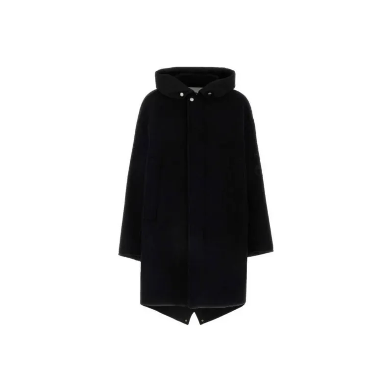 JIL SANDER High Low Hem Hooded Parka-0