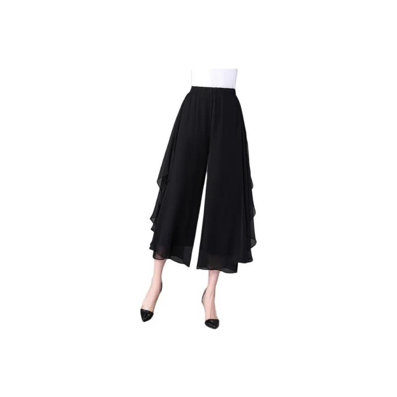 Yi Mengyuan Silk Casual Pants Women's-0