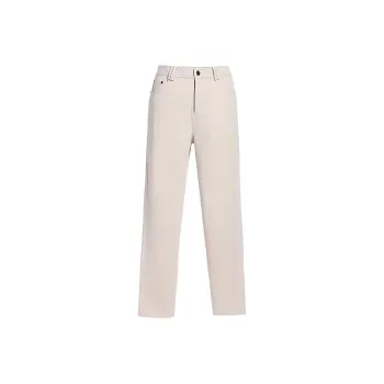 QIAOWANNI Casual Pants Women's Cream White