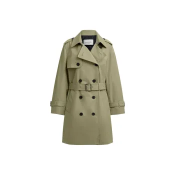COACH SS25 Trench Coat Women's Green