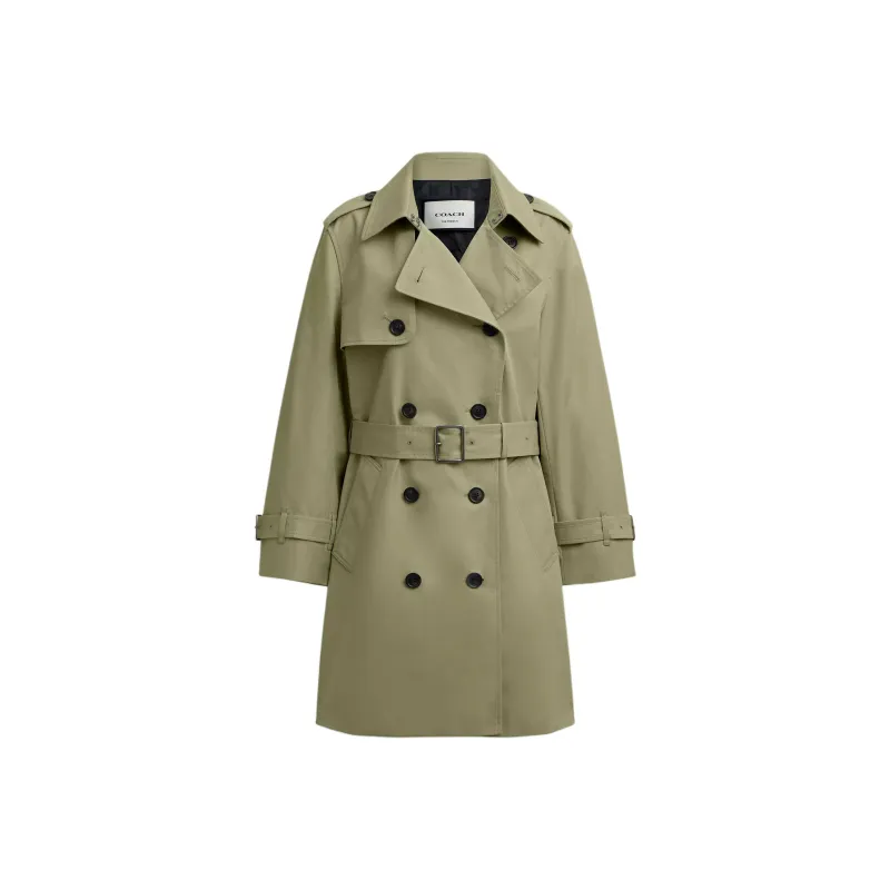 COACH SS25 Trench Coat Women's Green-0