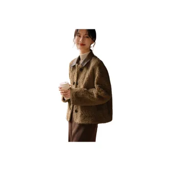 XWI Velvet feel Coat Women's Coffee