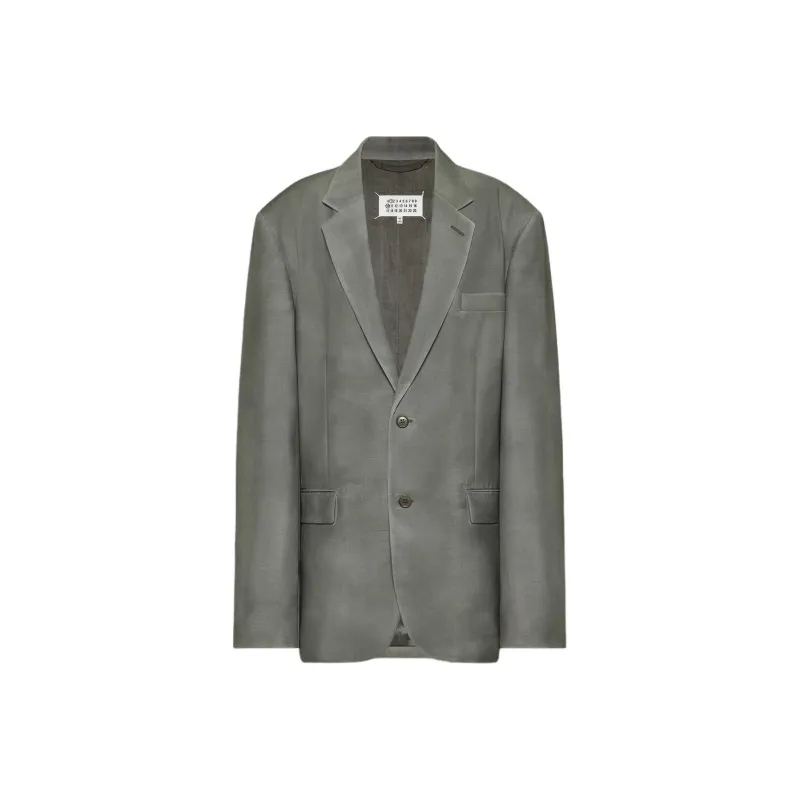 Maison Margiela Single Breasted Blazer 'Medium Grey'-0
