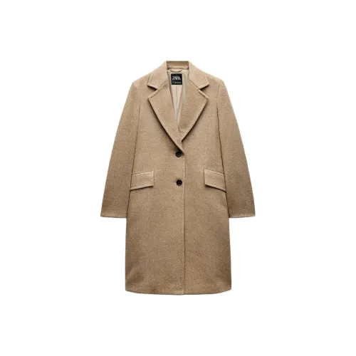 ZARA Coats Women's Brown