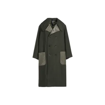 Yohji Yamamoto FW24 Ground Y Trench Coat Women's Khaki Green