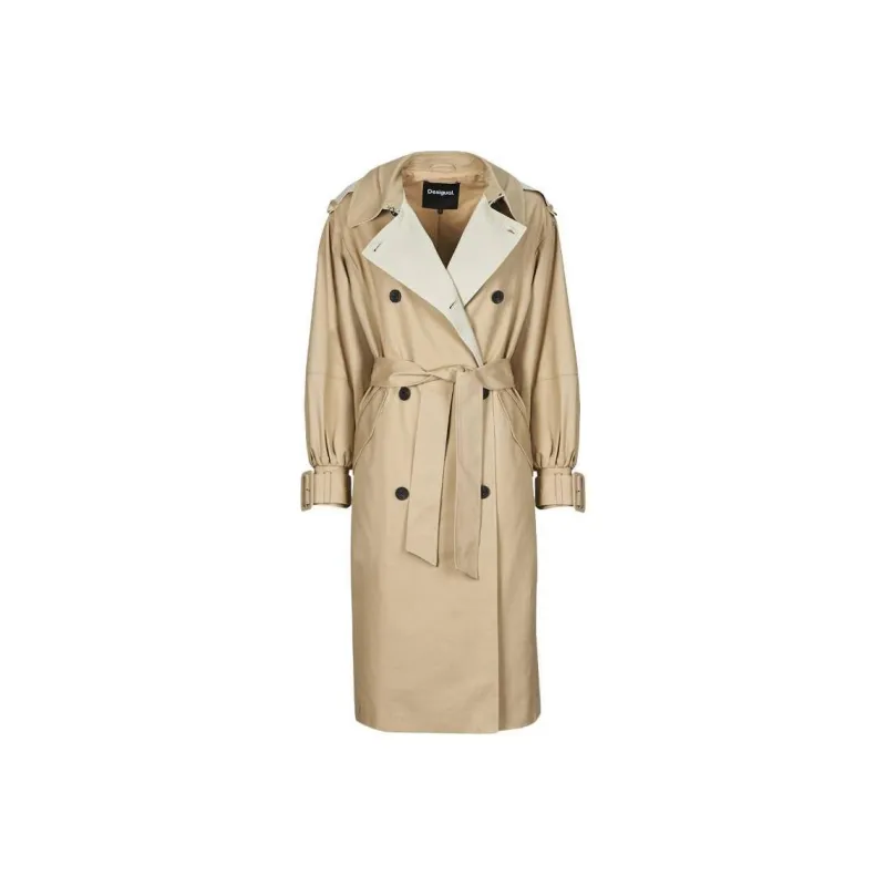 Desigual Trench Coat Women's Beige-0