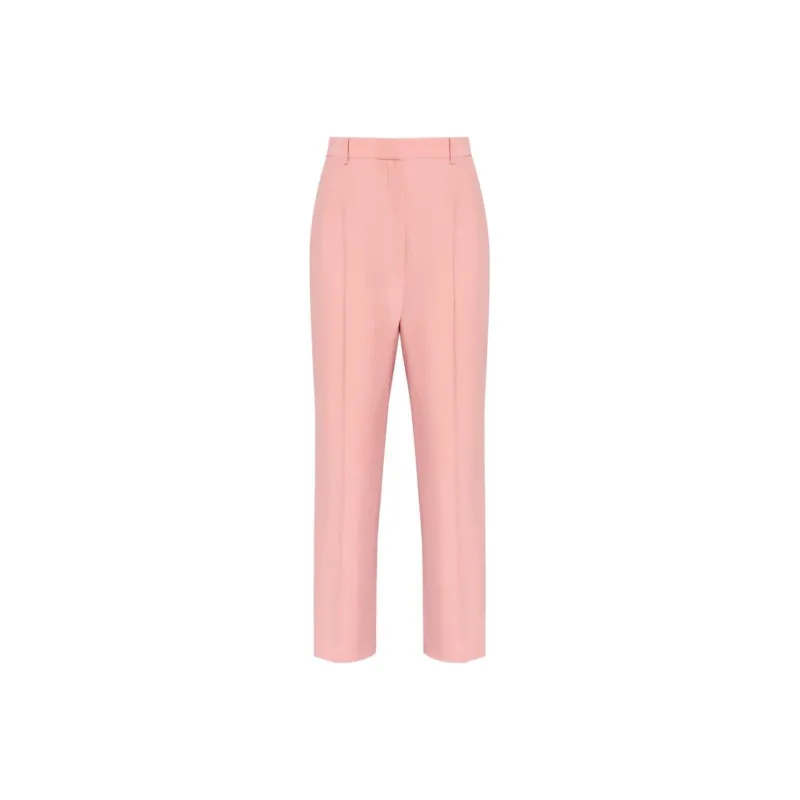 Alexander McQueen High Rise Straight Leg Pants-0