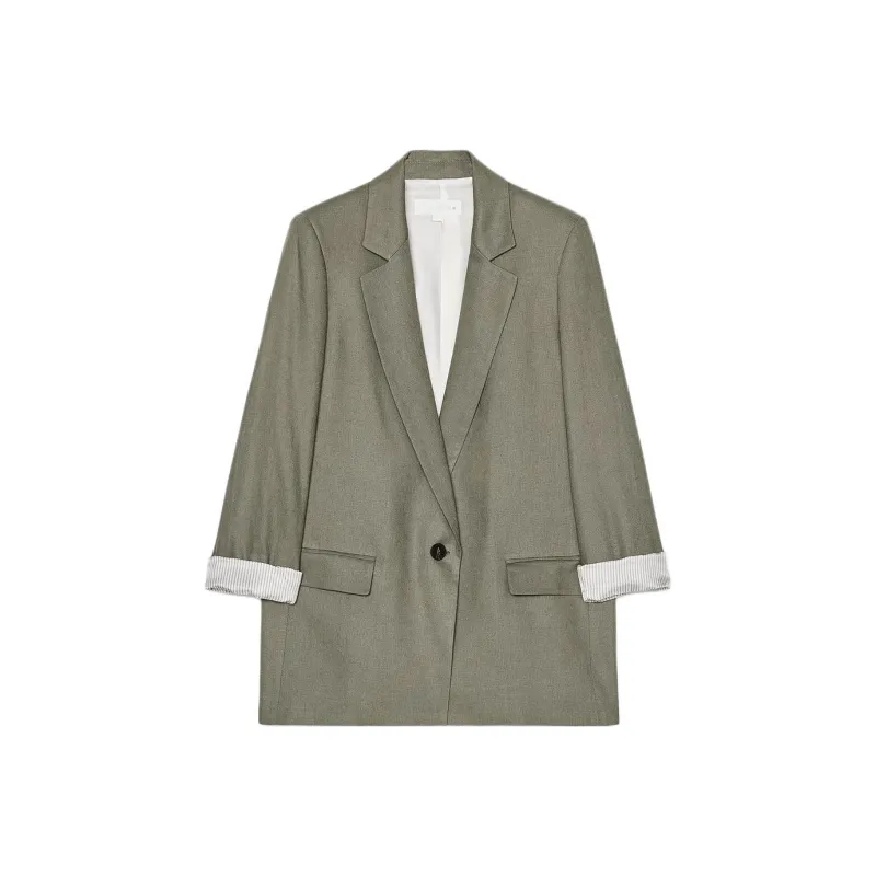 ZARA Business Suit Women's Medium Khaki-0