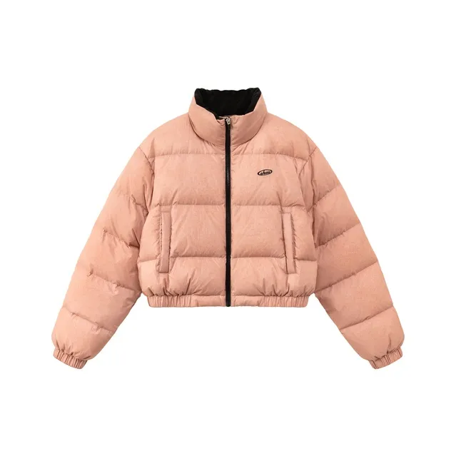CHUU Puffer Jacket Women's Gray Pink-0