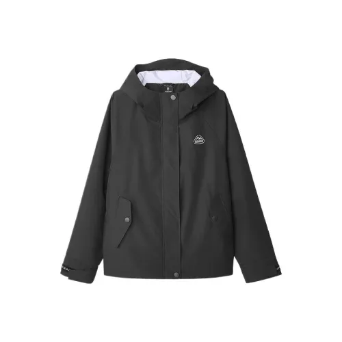 Skechers Mountain And Wild Outdoor Series Windbreaker Jackets Women's Carbon Black 0018