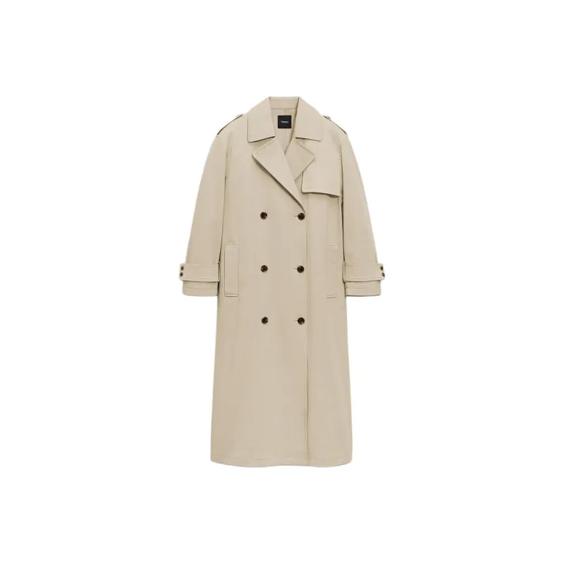 THEORY Trench Coat Women's Light Khaki-0