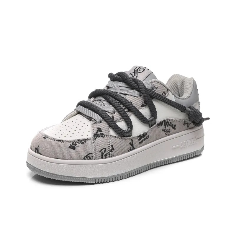 Dnnnn Height Increasing Balance Abrasion Resistant Waterproof Slip Resistant Low Top Skateboard Shoes Unisex-17