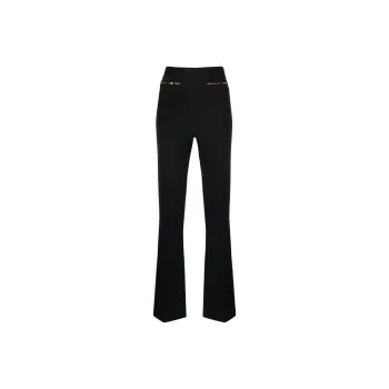 Elisabetta Franchi Chain-detail Straight-leg Trousers