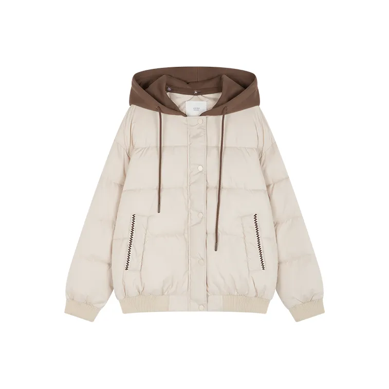 Mo Han Yi Mei Puffer Jacket Women's Apricot Beige-0