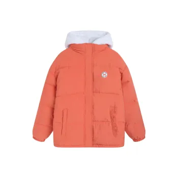 HEFENGJINYU Puffer Jacket Women's Orange Red