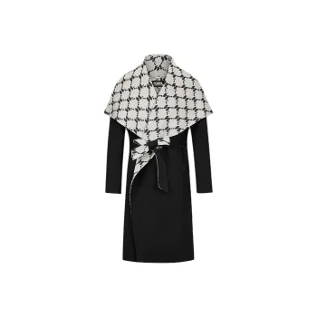 KARL LAGERFELD FW24 Coats Women's Black White