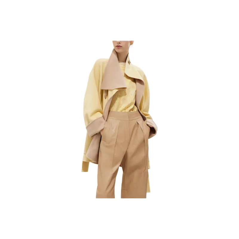 HERMES Coat Women's Aurora Yellow-0