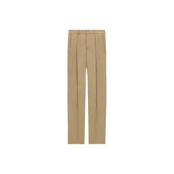SAINT LAURENT High Waist Straight Leg Trousers