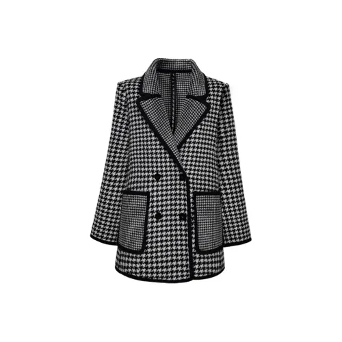 DIFFIE RIEGER Coats Women's Houndstooth