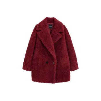 Bebe Velvet feel Coat Women's Red