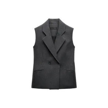 ZARA ZW Series Vest Women's Dark Color Anthracite