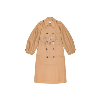 GANNI Belted Trench Coat