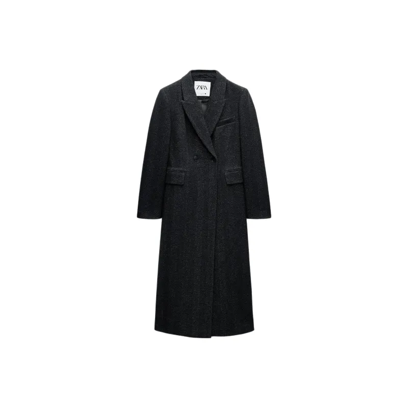 ZARA ZW Series Coats Women's Marine Blue-0