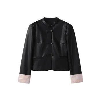 FAIRWHALE Leather Jacket Women's