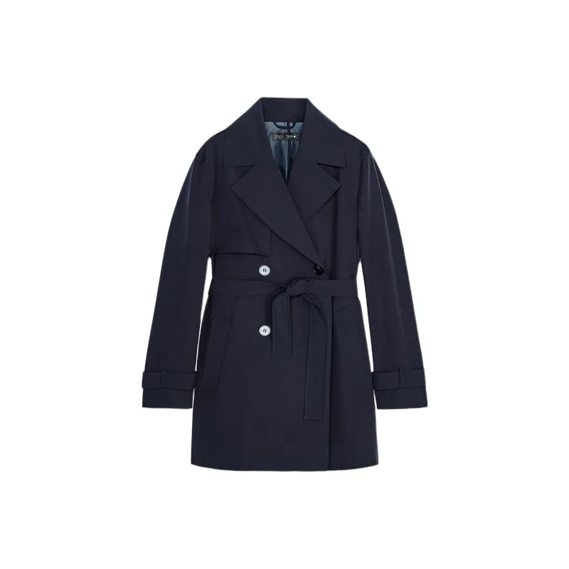 ZARA Trench Coat Women's Sea Blue-0