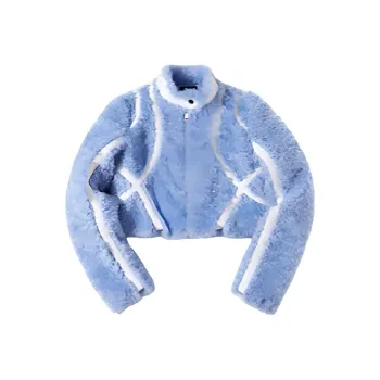 LA CRAWFISH Velvet feel Coat Women's Light Blue