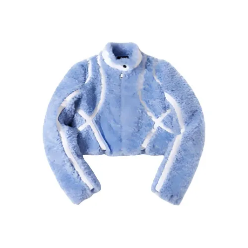 LA CRAWFISH Velvet feel Coat Women's Light Blue