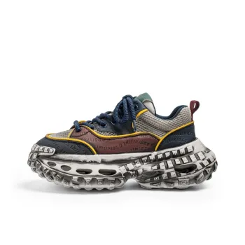 SUPEREDGE Slip Resistant Height Increasing Low Top Chunky Sneakers Men's
