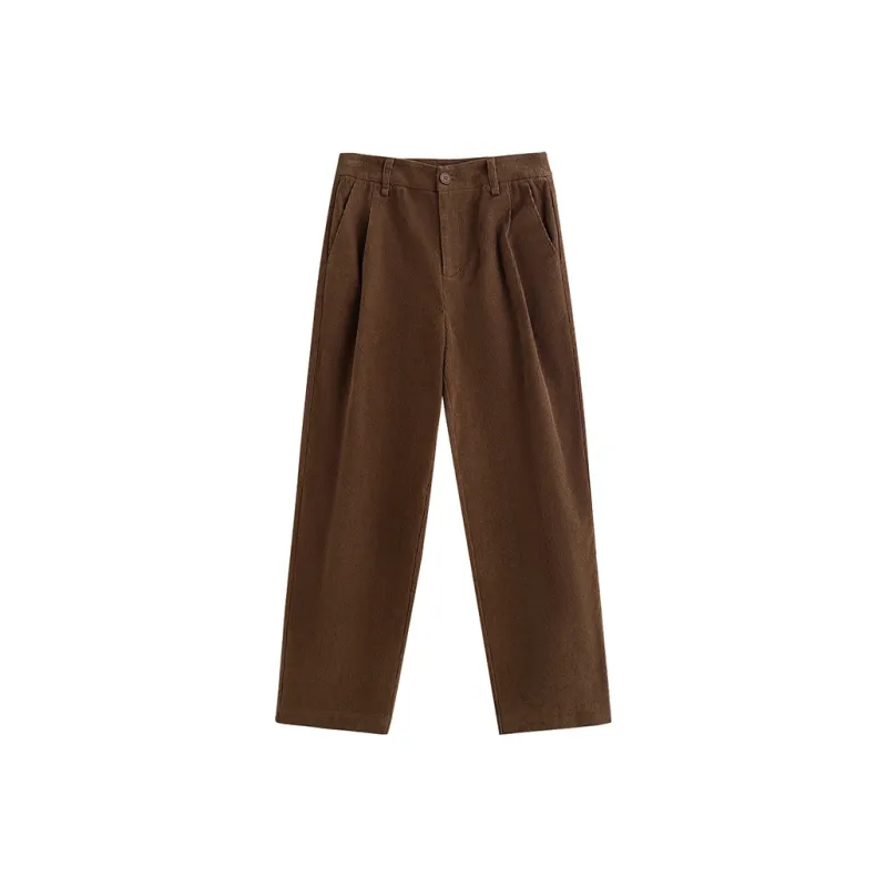 Initial Language Casual Pants Women's Dark Brown-0