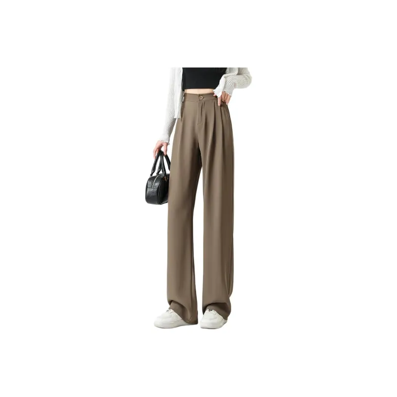 Ya Sheep People Casual Pants Women's Dark Coffee-11