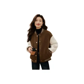 Mo Han Yi Mei Velvet feel Coat Women's Dark Coffee