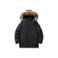 Classic Black Detachable Fur Collar