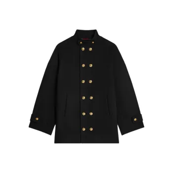 CELINE Egg Coat In Double Face Wool
