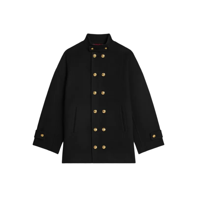CELINE Egg Coat In Double Face Wool-0