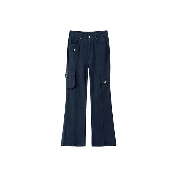 CHUU Casual Pants Women's Navy Blue-0