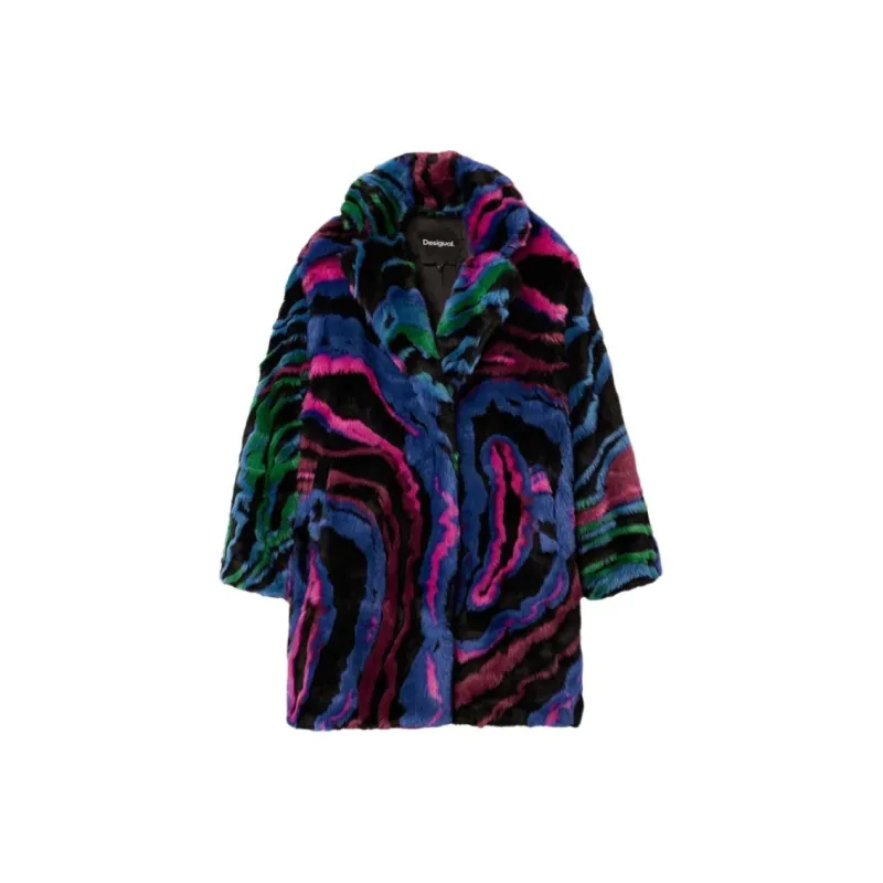 Desigual Velvet feel Coat Women's Black-0