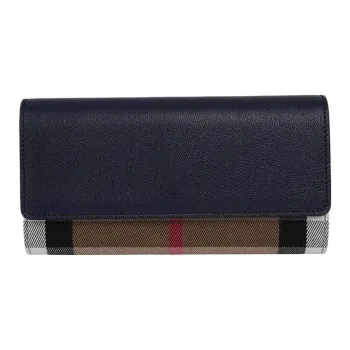 Burberry Cotton Canvas Envelope Bag Wallet Unisex Blue & Brown