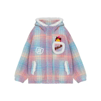 B.Duck Velvet feel Coat Women's Pink Blue