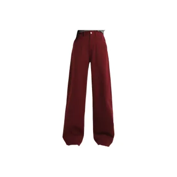 ST&SAT Casual Pants Women's Burgundy