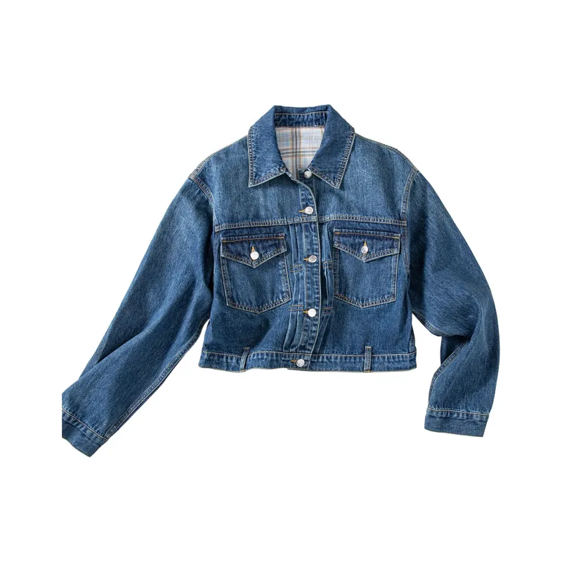Le Alfashionline Denim Jacket Women's Blue-0