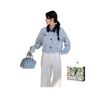 OURUOKE Cropped Coats Women's