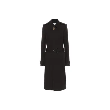 Bottega Veneta Trench Coat Women's Dark Coffee