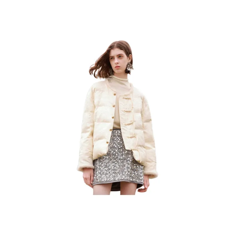 3COLOUR Puffer Jacket Women's Ecru-0